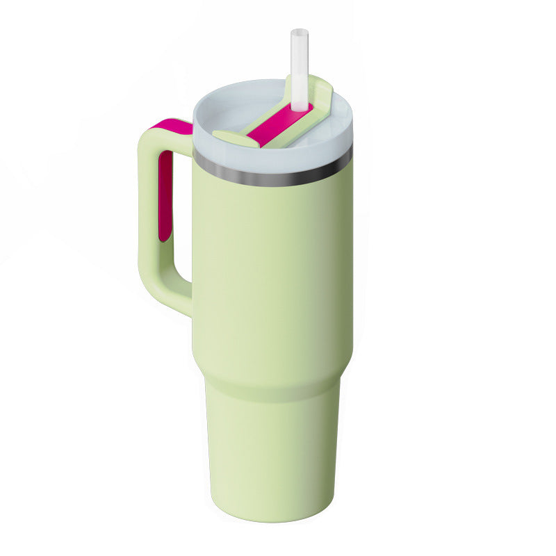40 Oz Tumbler With Handle Straw – Insulated Stainless Steel Spill Proof Vacuum Coffee Cup - RareGloo