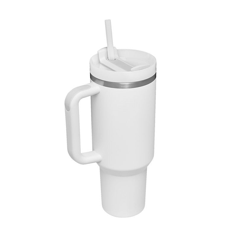 40 Oz Tumbler With Handle Straw – Insulated Stainless Steel Spill Proof Vacuum Coffee Cup