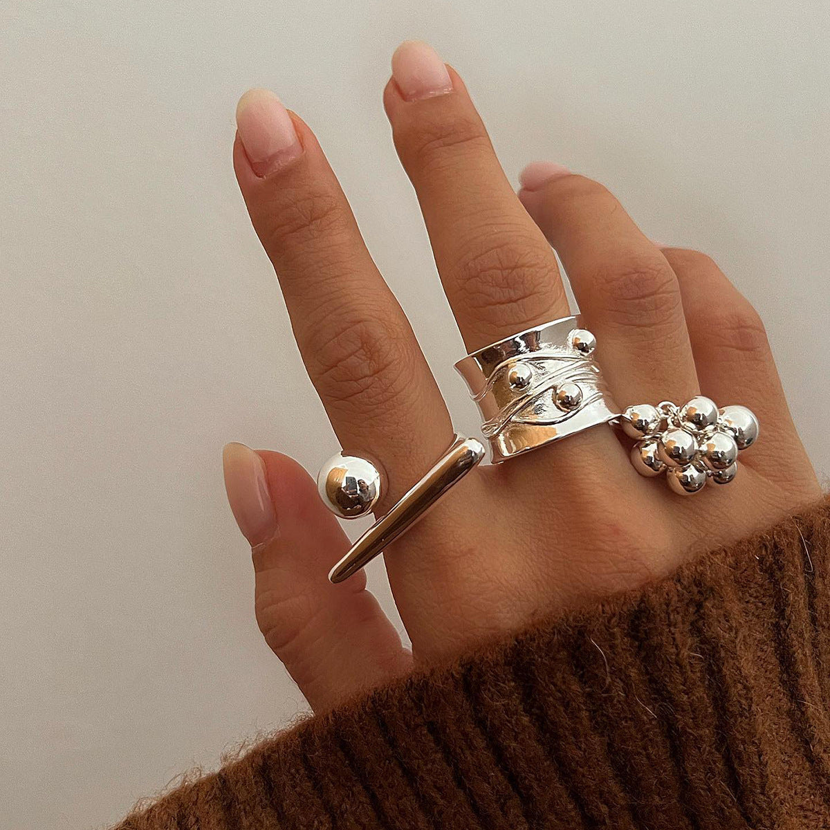 18K Gold Stainless Steel Geometric Simplicity Open Ring Finger - RareGloo