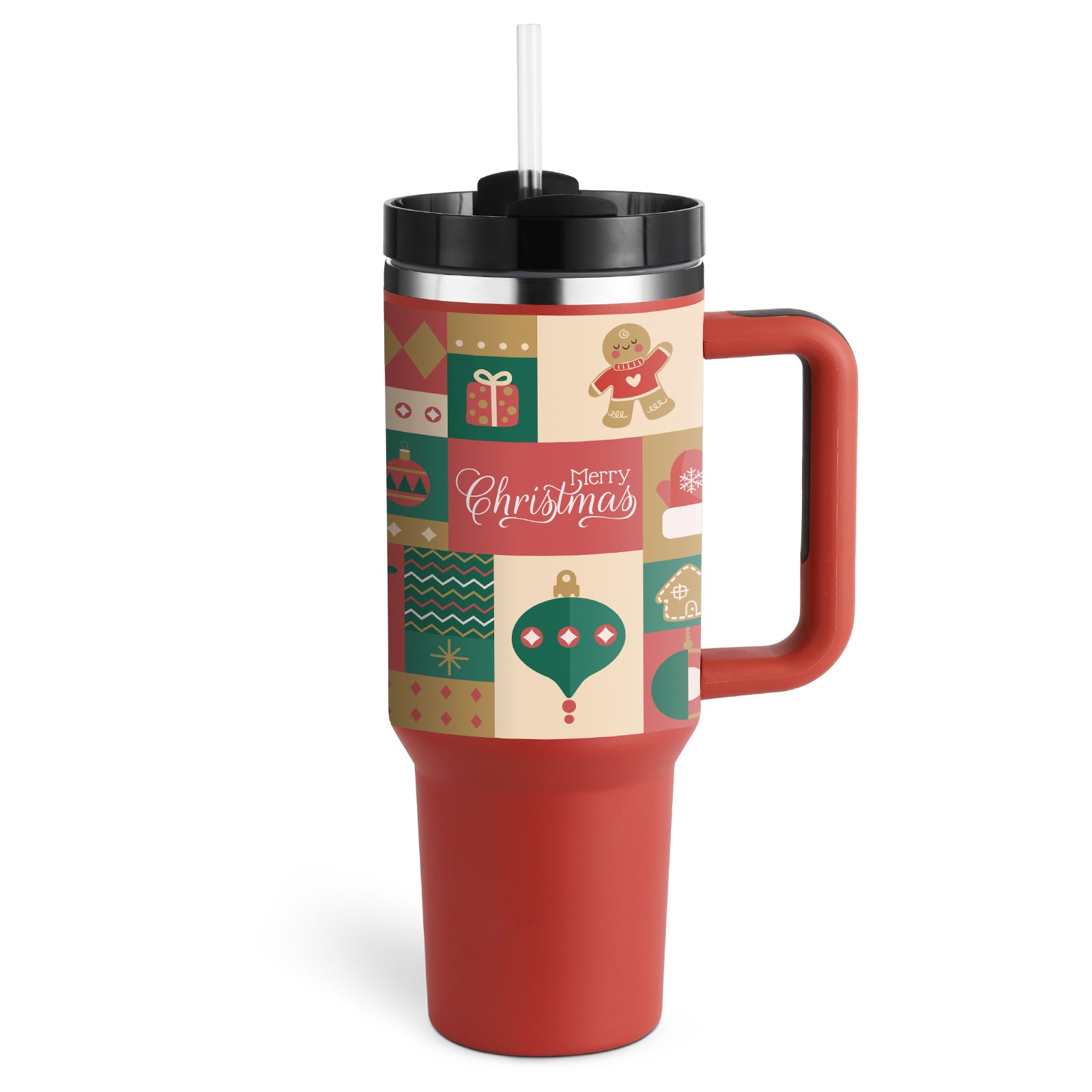 40 Oz Tumbler With Handle Straw – Insulated Stainless Steel Spill Proof Vacuum Coffee Cup - RareGloo