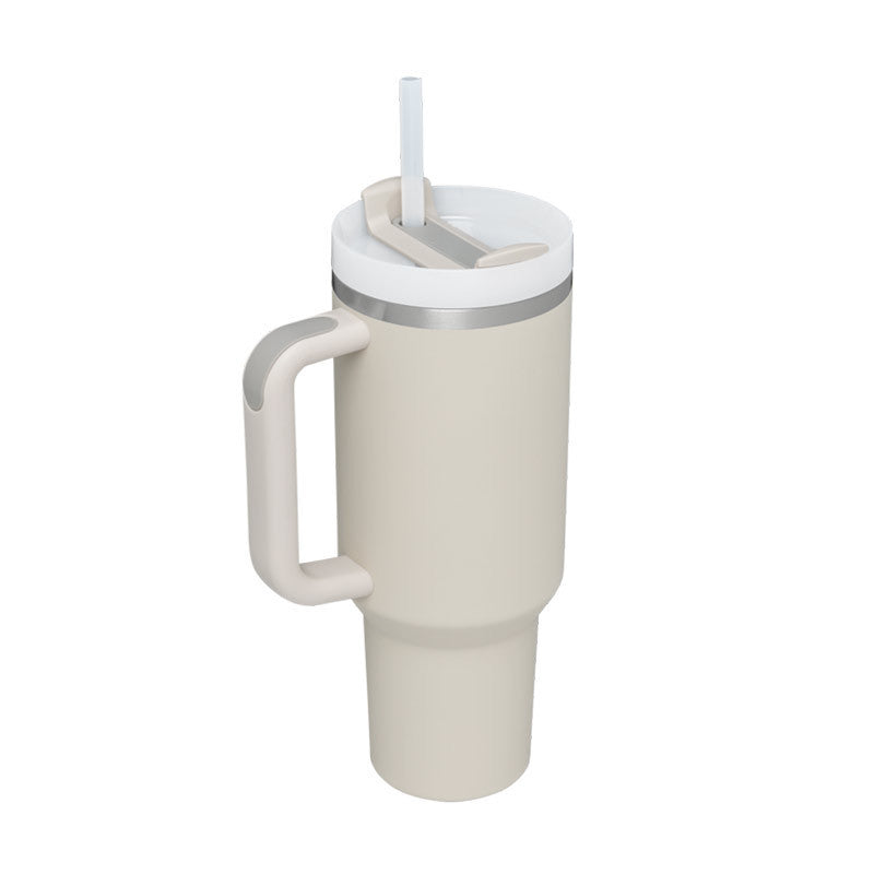 40 Oz Tumbler With Handle Straw – Insulated Stainless Steel Spill Proof Vacuum Coffee Cup - RareGloo