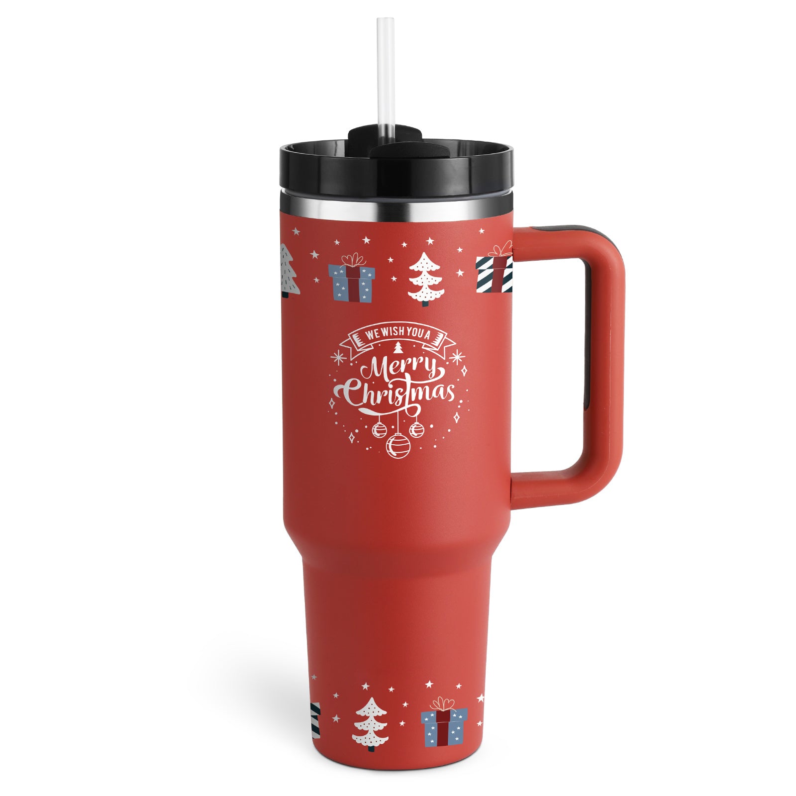 40 Oz Tumbler With Handle Straw – Insulated Stainless Steel Spill Proof Vacuum Coffee Cup - RareGloo