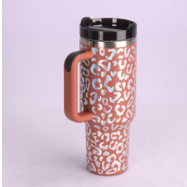 40 Oz Tumbler With Handle Straw – Insulated Stainless Steel Spill Proof Vacuum Coffee Cup