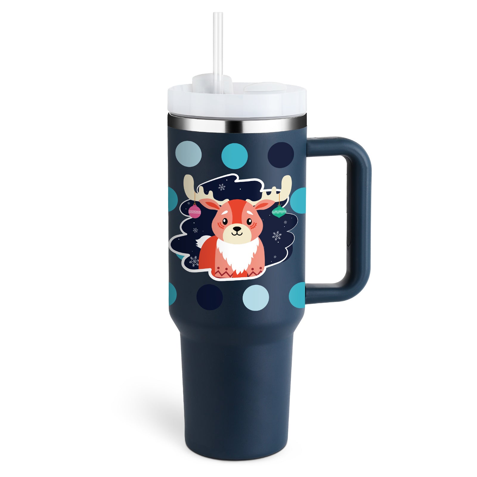 40 Oz Tumbler With Handle Straw – Insulated Stainless Steel Spill Proof Vacuum Coffee Cup - RareGloo