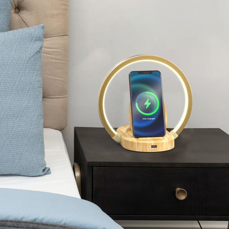 Night Light Lamp with Bluetooth Speaker, Wireless Charging & Phone Holder - RareGloo