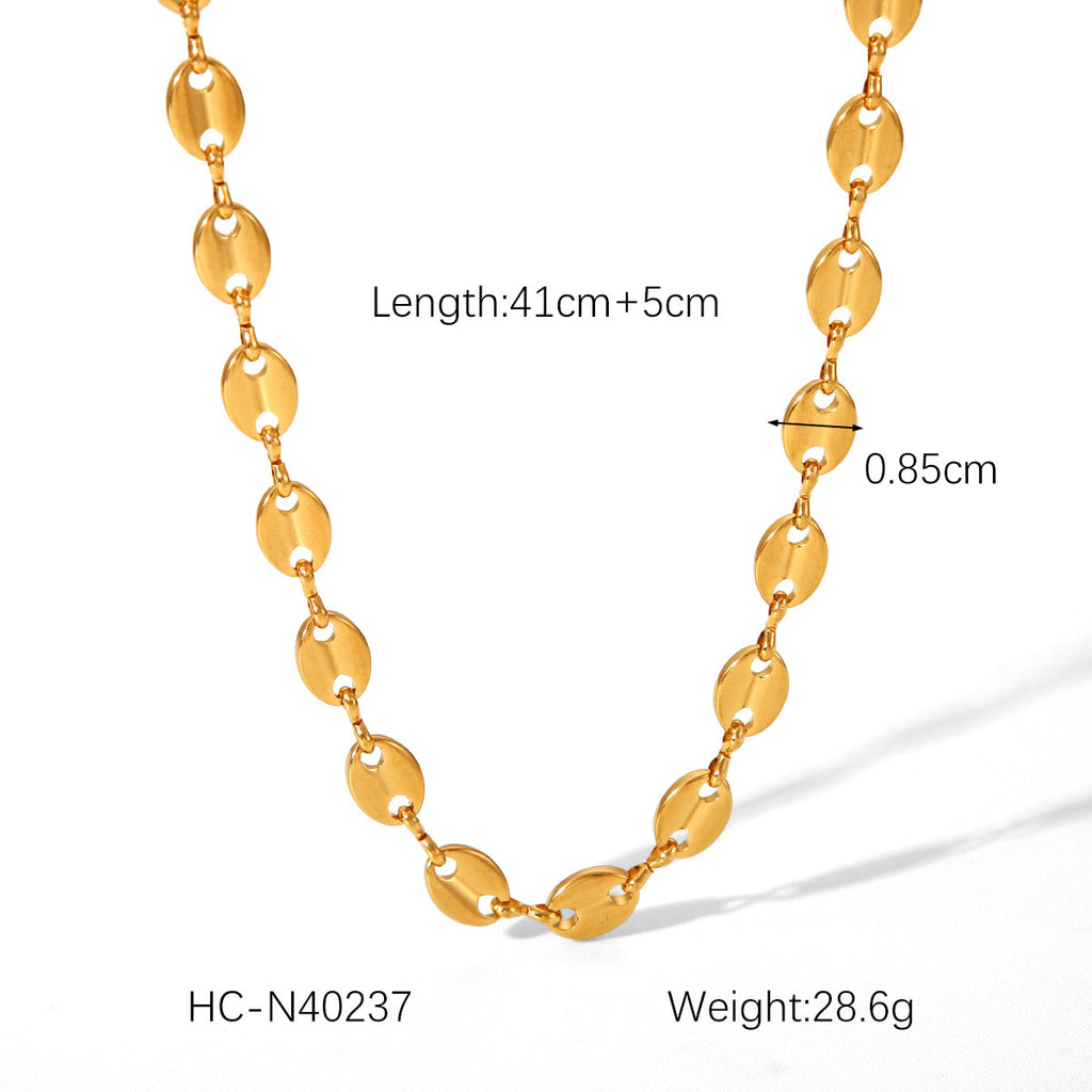 Fashion 18K Gold Plated Handmade Chain Ball Bead Chain - RareGloo