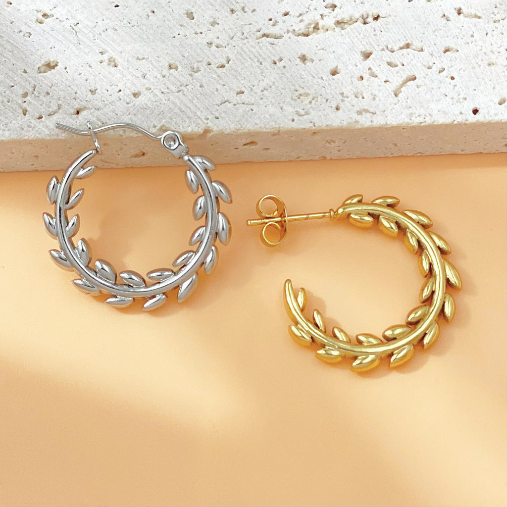 Stainless Steel High-grade Light Luxury Wheat Earrings - RareGloo
