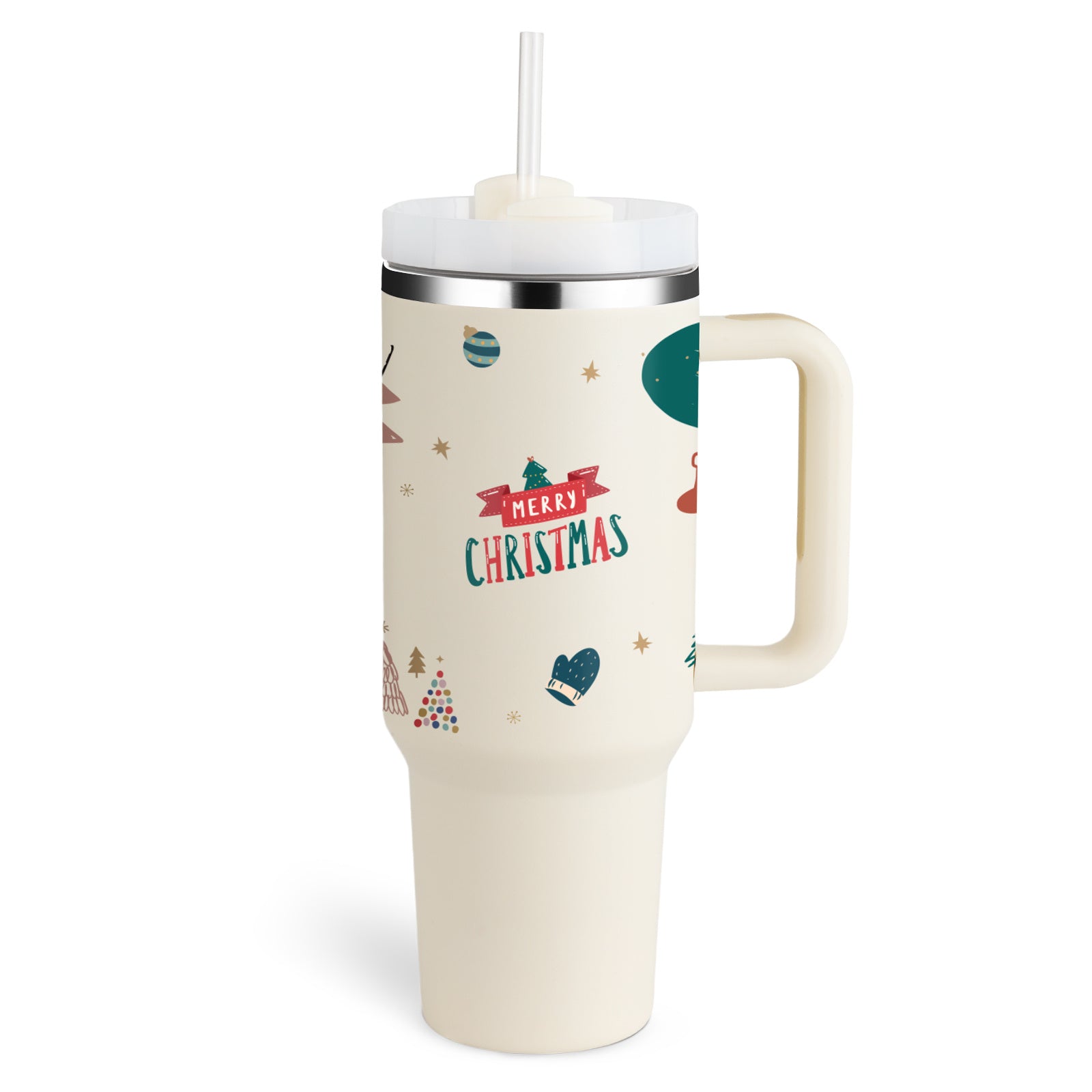 40 Oz Tumbler With Handle Straw – Insulated Stainless Steel Spill Proof Vacuum Coffee Cup - RareGloo