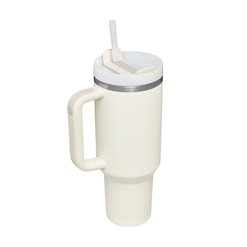 40 Oz Tumbler With Handle Straw – Insulated Stainless Steel Spill Proof Vacuum Coffee Cup - RareGloo