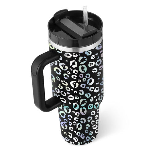 40 Oz Tumbler With Handle Straw – Insulated Stainless Steel Spill Proof Vacuum Coffee Cup - RareGloo