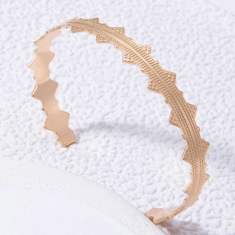 Bow Letter Personality Geometric Irregular Bracelet - RareGloo