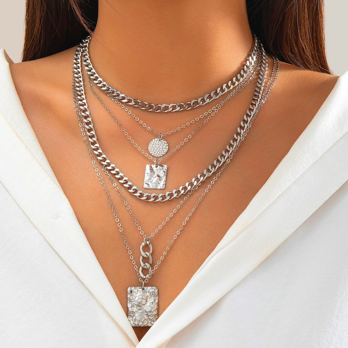 Niche Chain Twin Necklace Sweet Cool - RareGloo