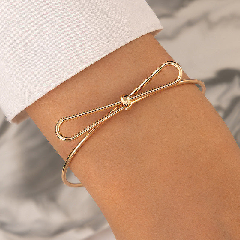 Bow Letter Personality Geometric Irregular Bracelet - RareGloo