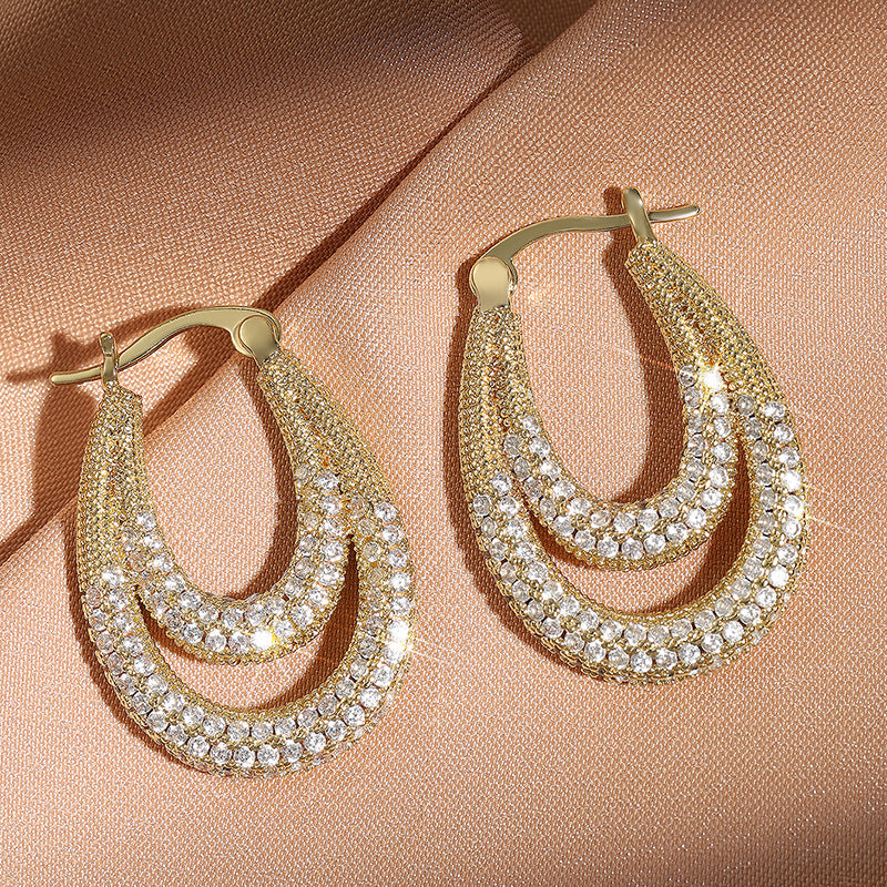 Women's Affordable Luxury Fashion Zircon Earrings - RareGloo