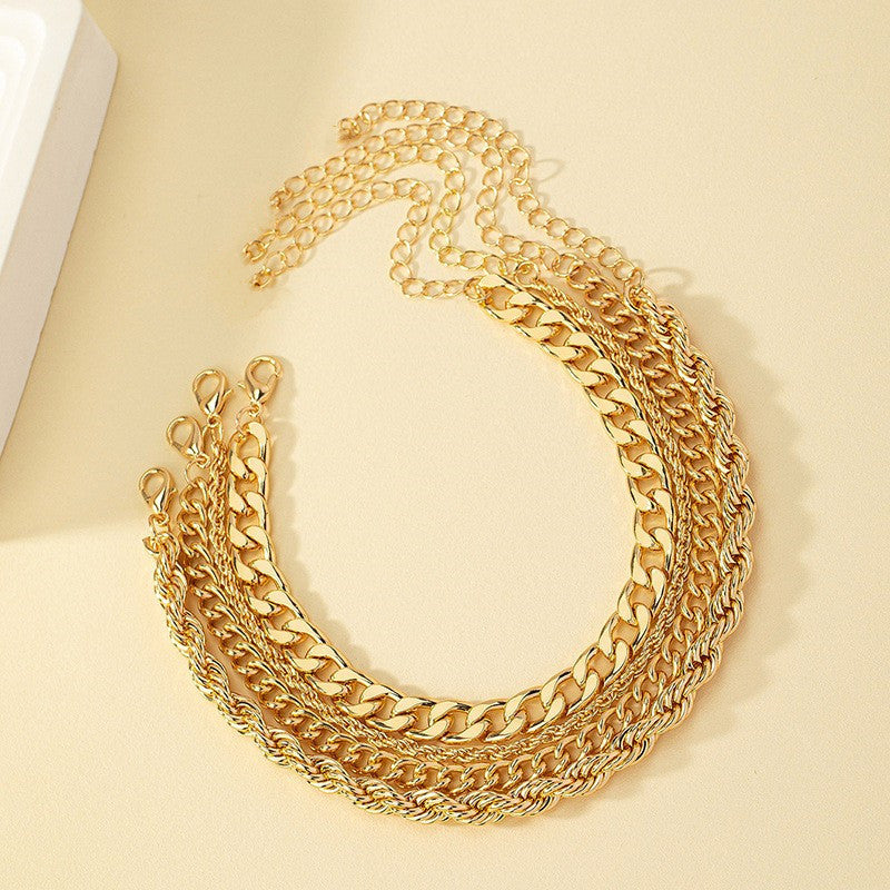 Vintage Hemp Flowers Chain Twin Bracelet - RareGloo