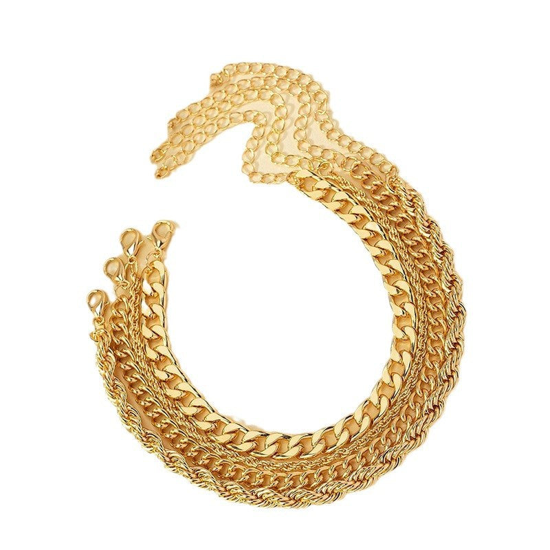 Vintage Hemp Flowers Chain Twin Bracelet - RareGloo