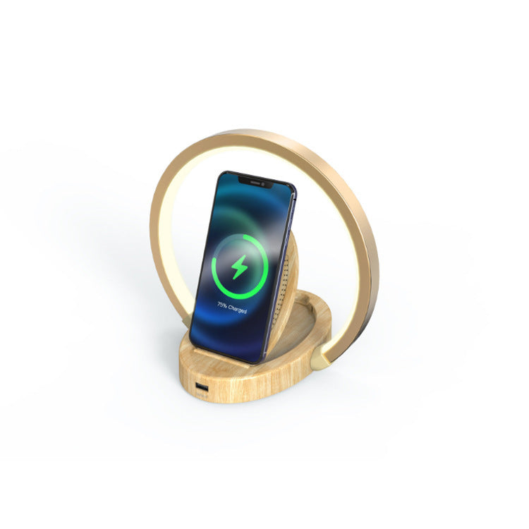 Night Light Lamp with Bluetooth Speaker, Wireless Charging & Phone Holder - RareGloo