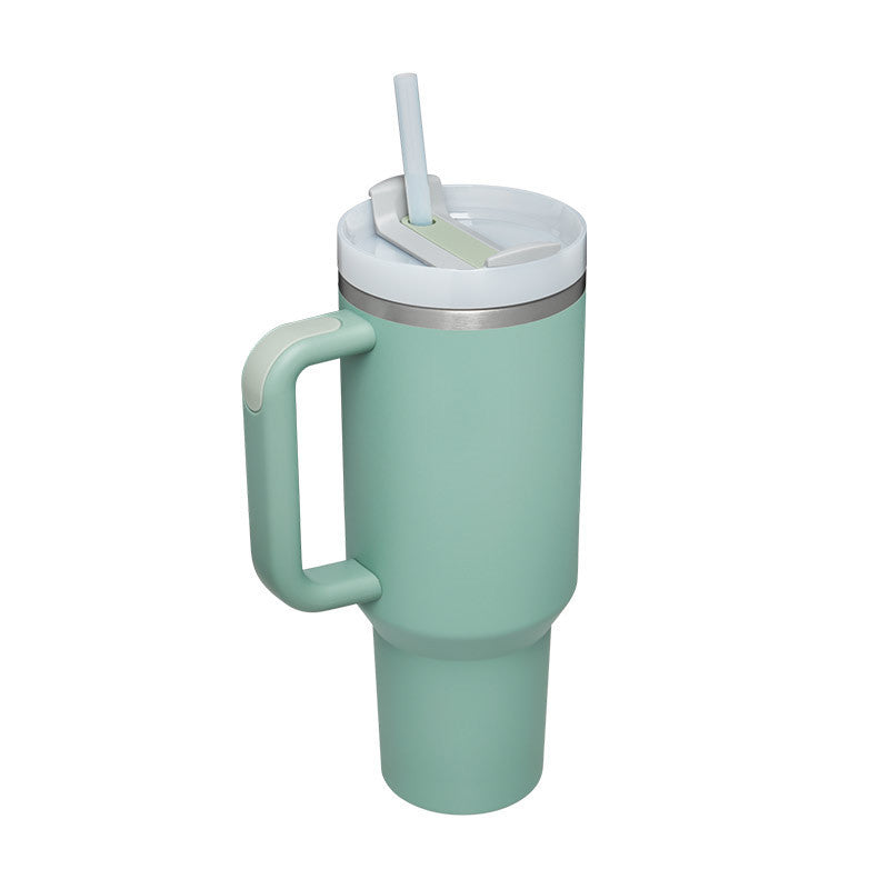 40 Oz Tumbler With Handle Straw – Insulated Stainless Steel Spill Proof Vacuum Coffee Cup - RareGloo