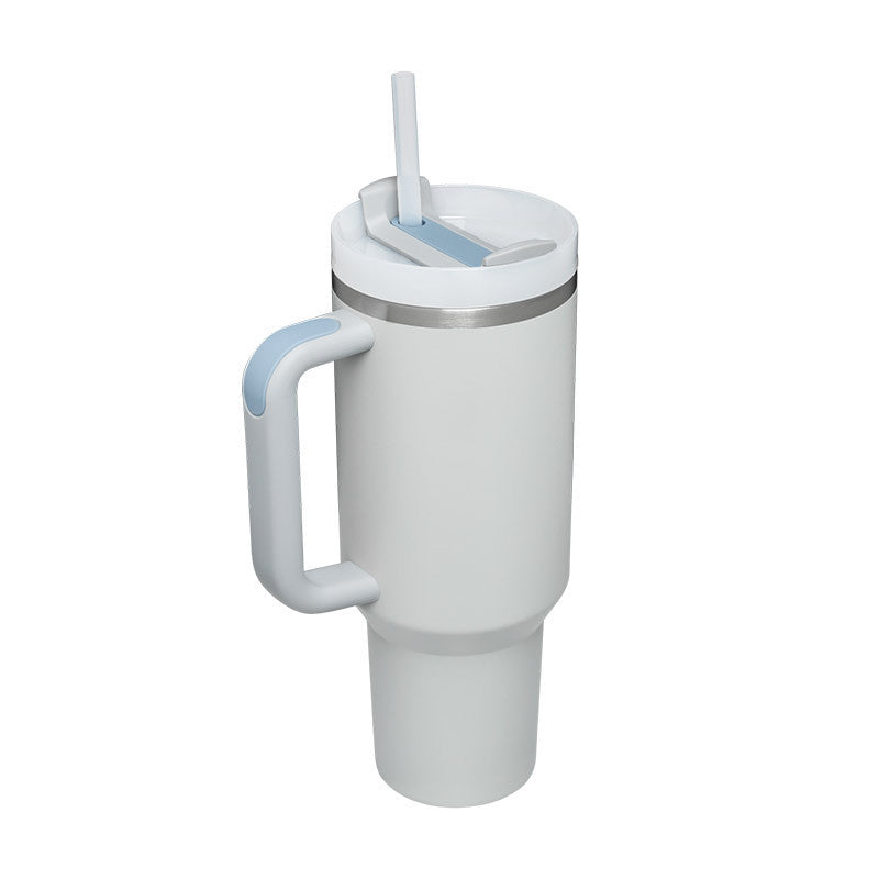 40 Oz Tumbler With Handle Straw – Insulated Stainless Steel Spill Proof Vacuum Coffee Cup - RareGloo