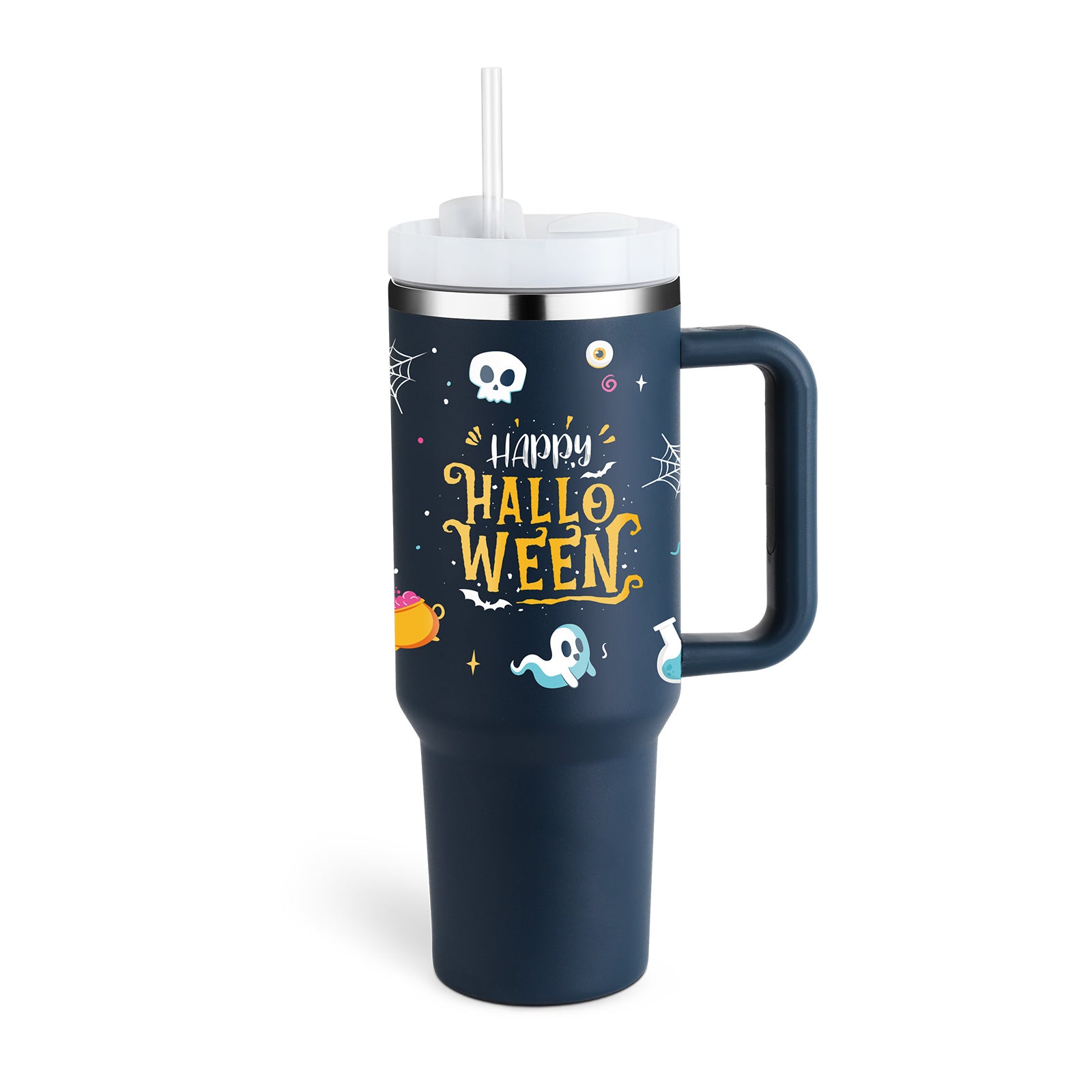 40 Oz Tumbler With Handle Straw – Insulated Stainless Steel Spill Proof Vacuum Coffee Cup - RareGloo