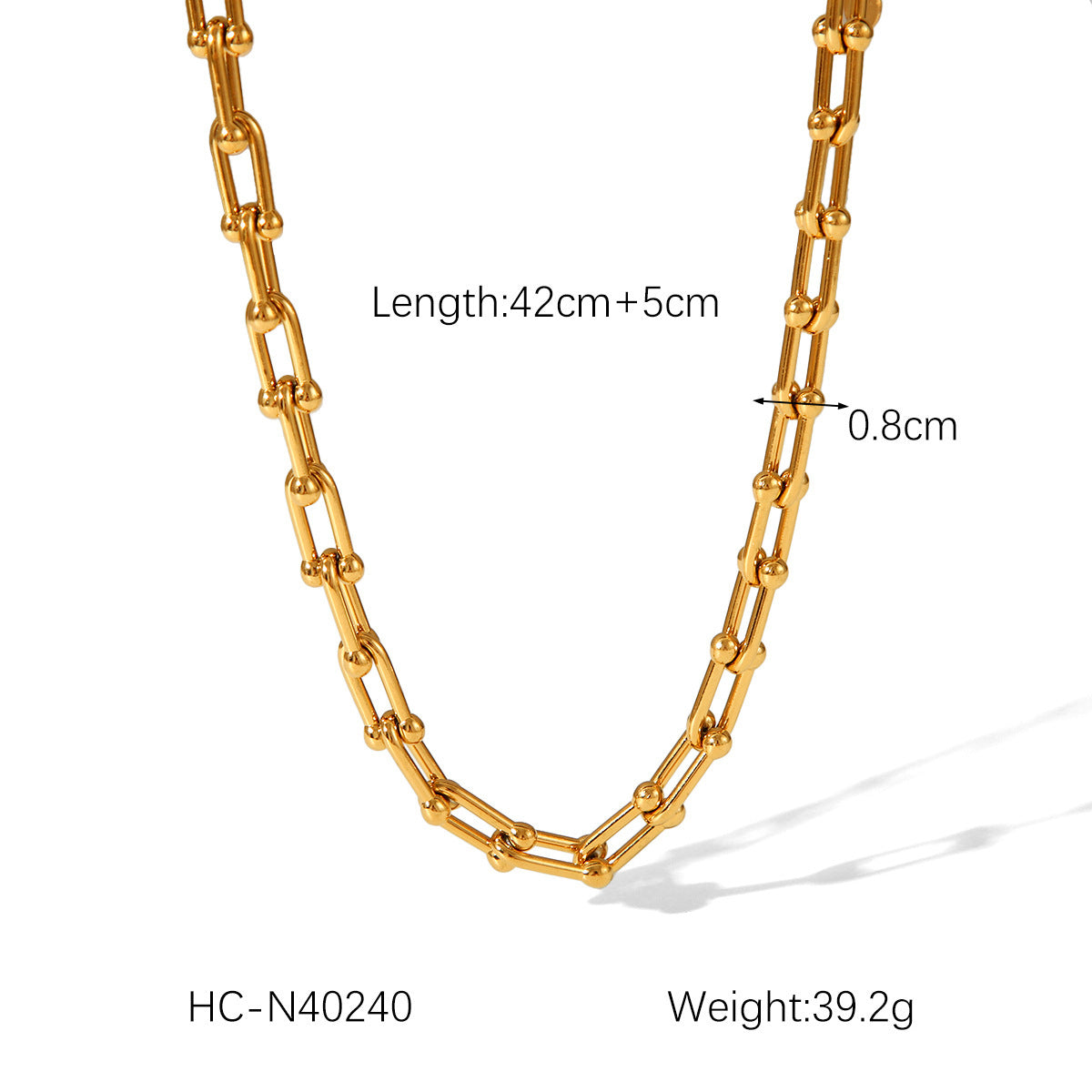 Fashion 18K Gold Plated Handmade Chain Ball Bead Chain - RareGloo