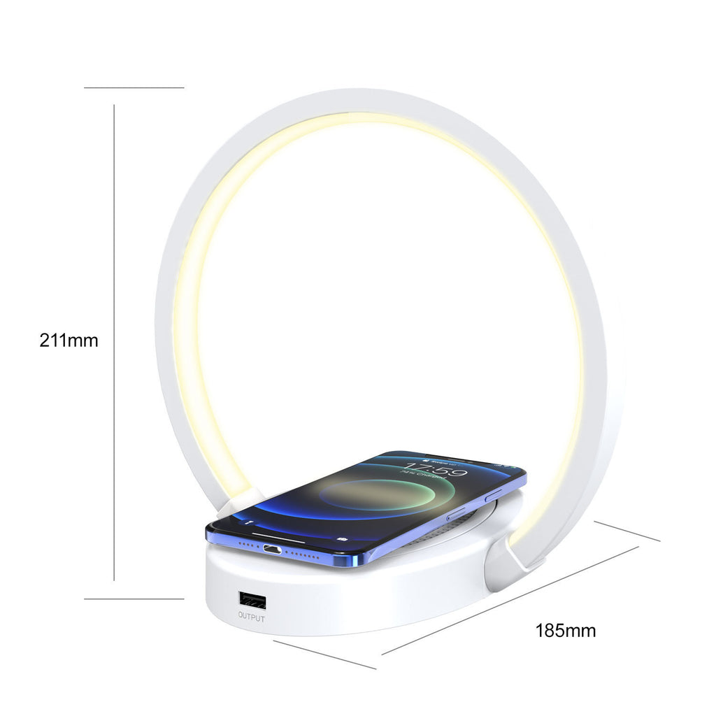 Night Light Lamp with Bluetooth Speaker, Wireless Charging & Phone Holder - RareGloo