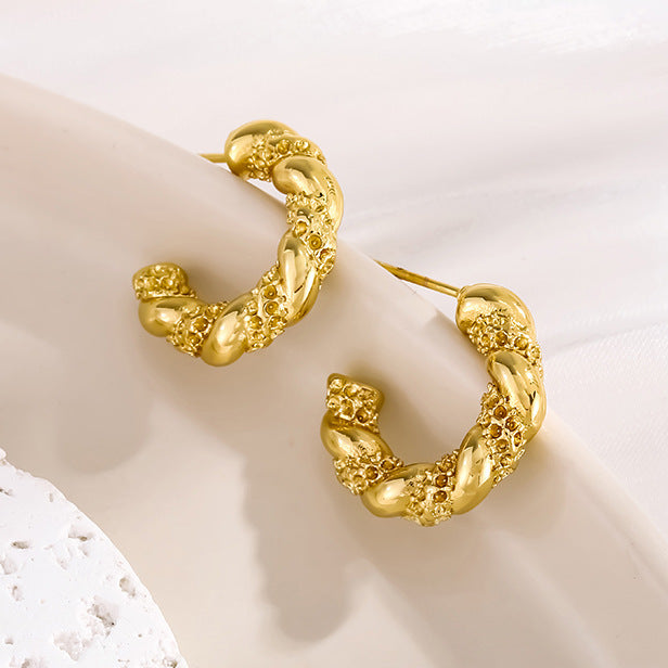 Stainless Steel High-grade Light Luxury Wheat Earrings - RareGloo